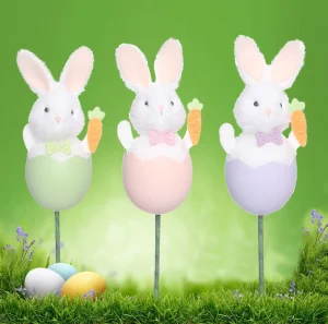 Easter Bunny Eggshell Handcrafted Home Decorations Spring Easter Party Decorations Decorative Twigs Easter Supplies