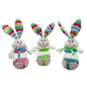 Easter Bunny Jar Decoration Seasonal Decoration Easter Ornament Rabbit Candy Bottle