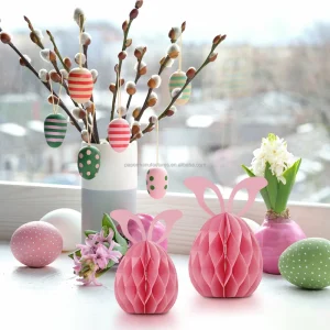 Easter Decoration Honeycomb Paper Bunny Easter Crafts Chick Ornaments
