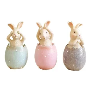 Easter Decoration Resin Bunny Decorations Spring Easter Decors Figurines Tabletopper Accessories for Party Home Holiday