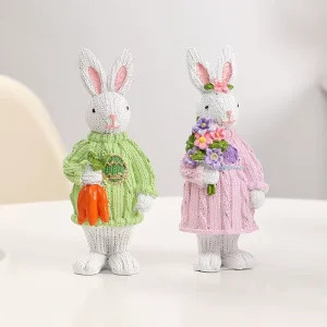 Easter Decorations Cute Bunny Carrot Resin Ornaments Easter Gifts Party Home Decor China