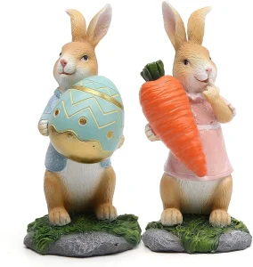 Easter Decorations Easter Tabletop Decor with Bunny and Radish for Party Decorations