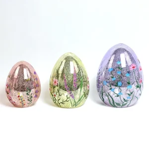 Easter Decorations Glass Manufacture Egg Easter Decoration Led Decorative Easter Eggs Glass Ornaments
