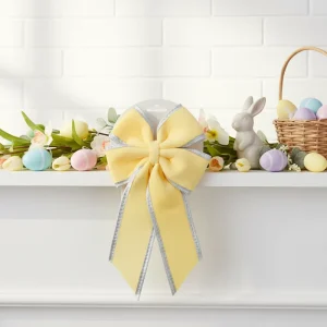 Easter Decorations Velvet Bow Spring Room Decor for Home Party Coquette Birthday Decorations for Table Door Mantel Window Wall