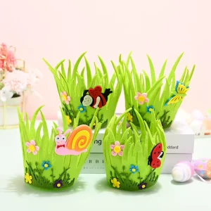 Easter Decorative Ornaments New Non-Woven Basket Party Decorations for Easter Holidays Factory Price Security