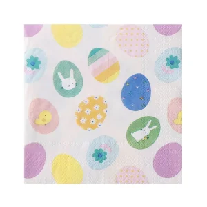 Easter Egg Bunny Printed Tissue Placemat Paper Napkins Party Decoration Supplies Holiday Tableware Disposable