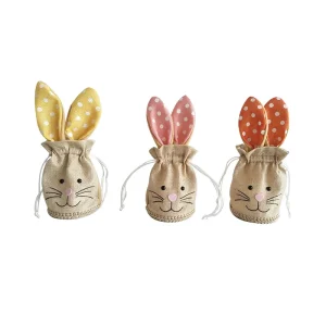 Easter Egg Candy Bunny Basket Rabbit Treat Bag Easter Decoration