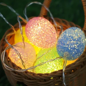 Easter Egg Lights 8 Modes LED Colorful Waterproof Battery Included Fairy Light Indoor Decorations Home Decor