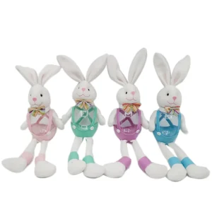 Easter Festival Decoration Plastic Bunny Candy Jar Easter Candies Storage Cookie Jar For Kids
