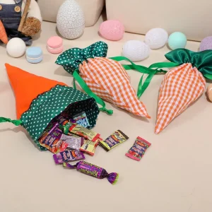 Easter Gifts Carrot Bag Easter Party Decoration Carrot Candy Pouch Velvet Gift Bags