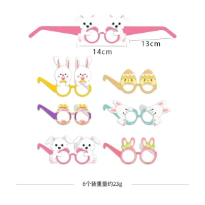 Easter Glasses for Kids Party Costume Accessories Easter Bunny Ears Chick Eggs Glasses Photo Booth Props for Kids