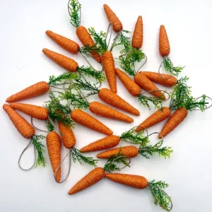 Easter Hanging Carrot Ornament Paper Raffia Spring Tree Decoration Farmhouse Decor