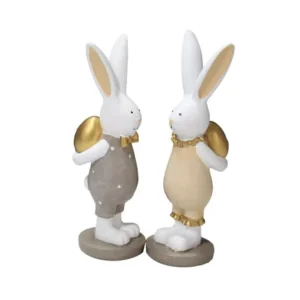 Easter Home Decoration Children’s Room Desktop Decoration Creative Rabbit Statue Resin Craft Figurine