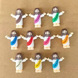 Easter Jesus Decorations Gift PVC Small Ornaments 2.7×3.4cm Modern UV Printing Card Spot Factory