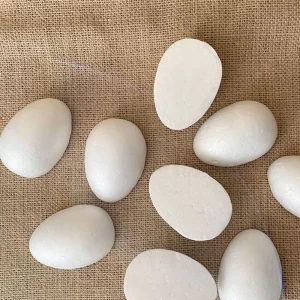 Easter Polystyrene Foam Half Eggs, Various Sizes