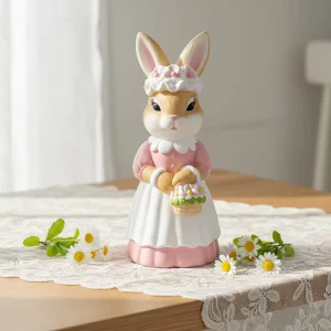 Easter Resin Transparent Gold Modern Decorative Figurine for Display Programs Spring Holiday Home Decor Craft