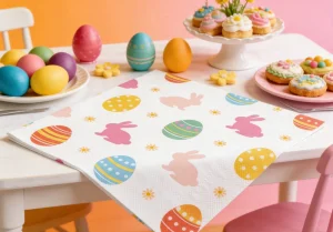 Easter Square Disposable Food Grade Paper Napkins Party Catering Supplies Decorations