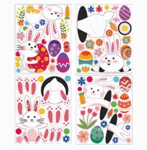 Easter Stickers for Kids 4 Sheets Cute Bunny Egg Chick Stickers DIY Crafts Scrapbooking and Easter Gifts