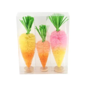 Easter Two-color Carrot Cute Rabbit Man-made Jute Decoration Indoor Tabletop Ornament Children Gift Festival Bunny Party Props
