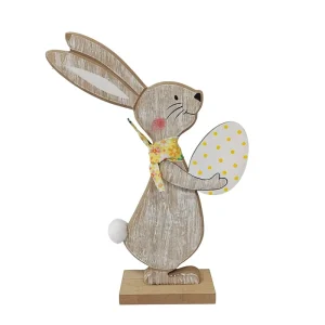 Easter Wooden Rabbit Decoration Stand Boy and Girl Theme