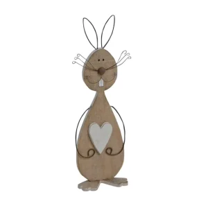 Easter Wooden Rabbit Figurine Decoration Bunny Ornament Decoration