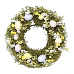 Easter Wreath with Eggs Home Decoration Simulation Plant Garland Pendant Holiday Gifts