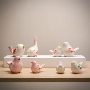 Easter bird Festival Gifts Ceramic bird chicken Spring Cute Figurines Ornaments for Easter decoration