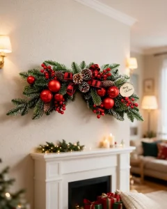 Eco Christmas Decor Artificial Wreath Rattan Garland Door Wall Hanging Ornament for Home Hotel Mall Holiday Decoration