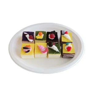 Eco Conscious Compostable Plates Sugarcane Bagasse Sturdy Oil Proof Plates for Outdoor Festivals & Casual Home Gatherings