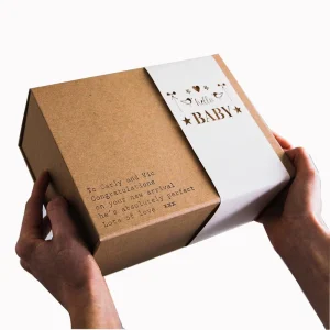 Eco Friendly Baby Newborn Custom logo Packaging Products Cardboard Boxes Folding Gift Shoes Clothes Mailing Craft Paper Box