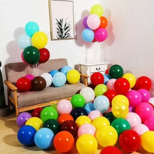 Eco Friendly Colorful 12 Inch Latex Balloons 100 Pcs Bag for Birthday Christmas Party Decorations & Supplies