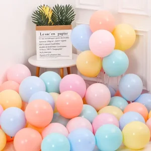 Eco Friendly Colorful Silk Screen Printed Kids Birthday Party Decoration Latex Macaron Balloons for Valentine’s Day