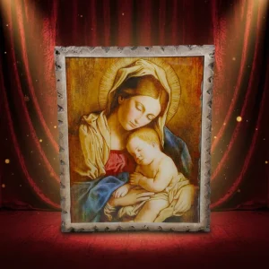 Eco Friendly Hand painted Resin Angel Craft Wall Hanging Faux Wood Frame Religious Christmas Decoration