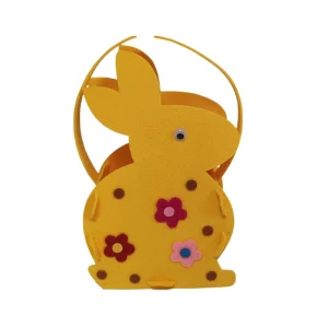 Eco Friendly Handmade Durable Polyester Felt Child Easter Bunny Baskets Biodegradable Reusable Personalized Egg Gift Decorations