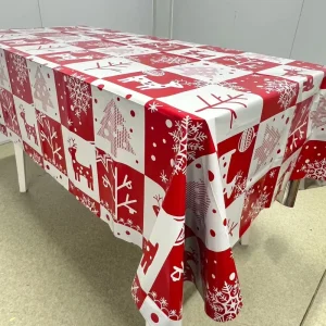 Eco Friendly Moose Antler Pattern Tablecloth for Kids Unique Birthday and Christmas Party Decoration Christmas Supplies Promotion