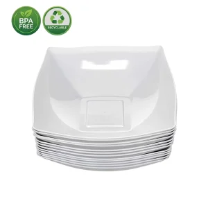 Eco Friendly PS Tableware Bowls Festival Holiday Wedding Birthday Party Plastic Plates for Picnic Camping