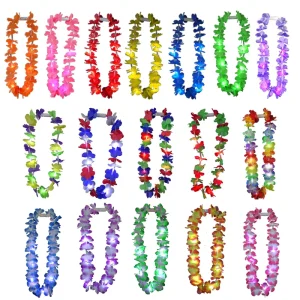 Eco Friendly Plastic Hawaii Hula Flower Decorations Romantic Party Supplies