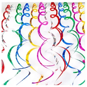 Eco-friendly Hanging Foil Swirls Party Decorations for Birthday Wedding Halloween New Year Christmas Valentine’s Day
