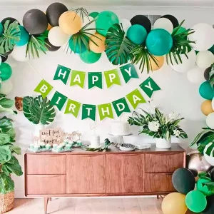 Eco-friendly Paper Goldfish Tail Letter Banner Happy Birthday Wedding Party Flag Decor
