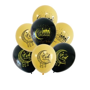 Eid Mubarak Festival Custom Advertising Logo Printed 12 Inch Helium Balloons Personalized Premium Latex Balloons Grand Opening