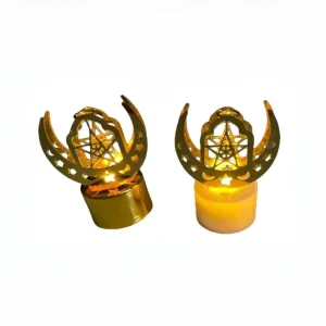 Eid Mubarak Ramadan Muslim Decor Led Night Light Candle Electronic Lanterns Tealight IP44 Festival Party Decor