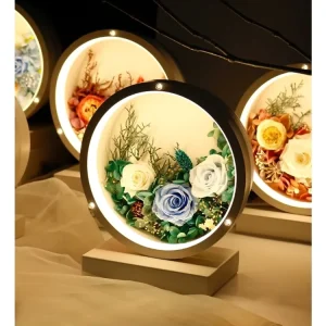 Elegant Preserved Flower Lamp in Gift Box for Valentine’s Day