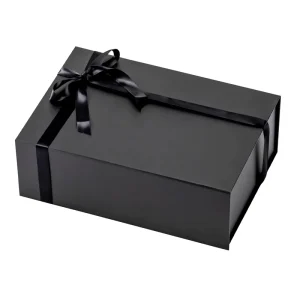 Elegant Ribbon Design Custom Rectangle Holiday Eco Packaging Sets for Men Empty Valentine Day Gift Box