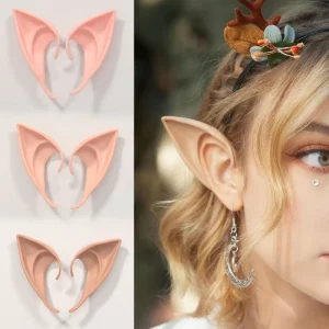 Elf Ears Cosplay Accessory Soft Latex Fairy Ears for Halloween Anime Party and Fantasy Themed Costume