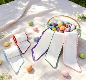 Embroidery Spring Color Canvas Xmas Party Easter Wedding Indoor Outdoor Decor Wreath Sash Blanks