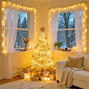 Energy Efficient Christmas LED String Light Transparent Warm White Holiday Lighting for Outdoor Christmas Tree Wedding Party