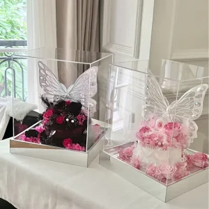 Eternal Flower Butterfly Garden Gift Box Valentine’s Day Christmas Birthday Graduation Gift for Wife Girlfriend Anniversary