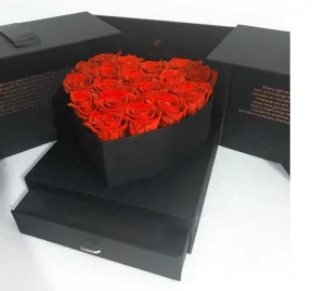 Eternal Infinite Rose Rigid Box for Mother’s Valentine’s Day Gift 2mm Kraft Paper Sponge Liner Lasting Immortal Save Forever