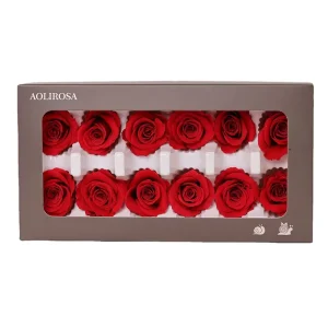 Eternal Rose Head 6 Boxed Fresh Roses B Grade B DIY Flower Material Graduation Christmas Mother’s Day Valentine’s Day