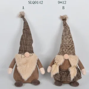 Europe Christmas Gift Craft Brown Felt Gnomes Doll Ornaments Decoration